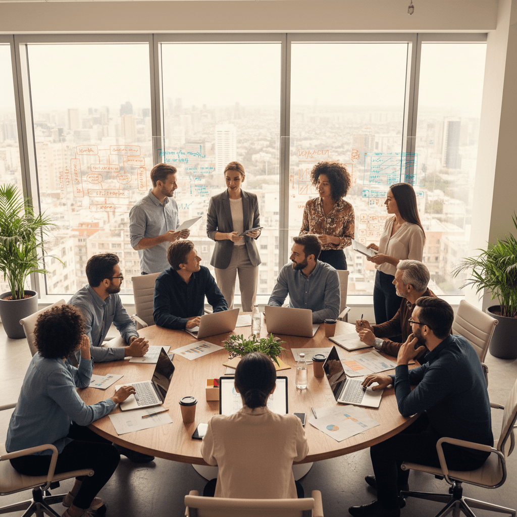 Diverse team of professionals offering various services